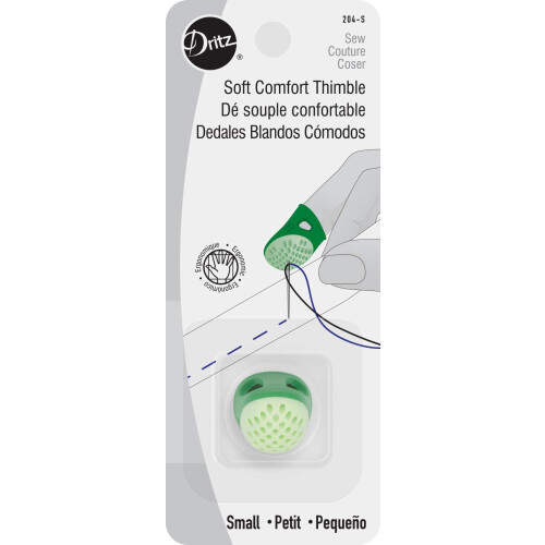 Dritz 204-S Soft Comfort Fingerhut, Gre S, Grn