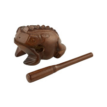 Meinl Percussion Frog-M Medium din lemn Frog Guiro African Brown