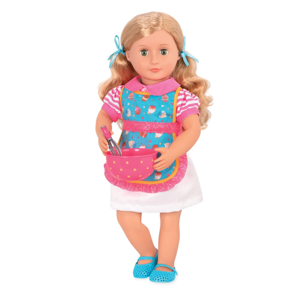 Our Generation Doll by Battat- Jenny 18"" Deluxe Posable Baking Fashion Doll- for Girls Aged 3 Years & Up