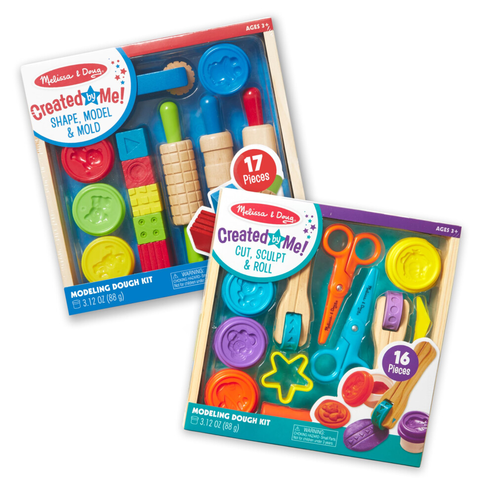 Melissa & Doug Clay Play Activity Set - With Sculpting Tools and 8 Tubs of Modeling Dough - Arts And Crafts For Kids  Clay Kits For Ages 3+