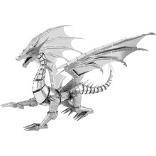 Fascinationer Metal Earth Premium Series Silver Dragon 3D Metal Model Kit