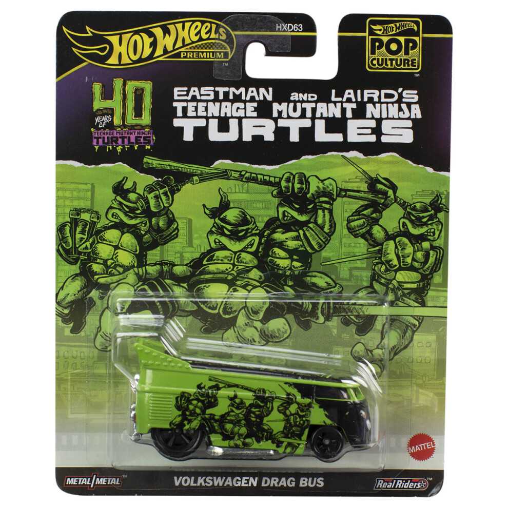 Hot Wheels Premium Pop Culture - Volkswagen Drag Bus Eastman and Laird's TMNT