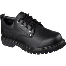 (Black, 9 (Adults')) Skechers Tom Cats Leather Men's Black Lace-Up Shoes