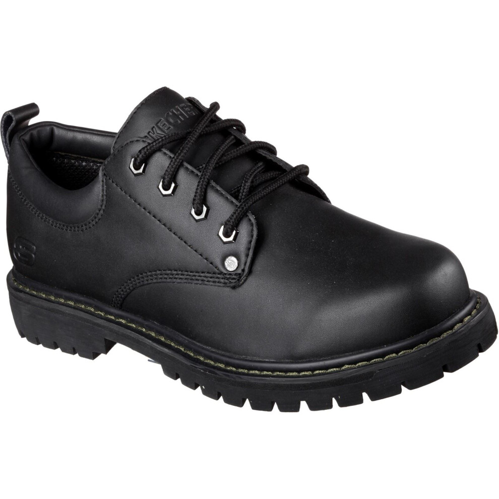 Skechers (Black, 9 (Adults')) Tom Cats Leather Men's Black Lace-Up Shoes