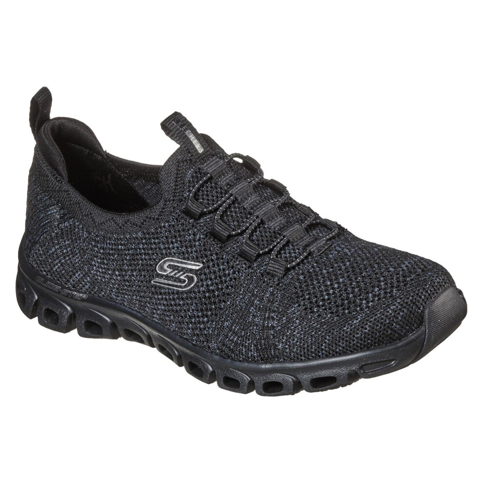 New Skechers Women's (, 4 (Adults')) Glide Step Textile Trainers Black