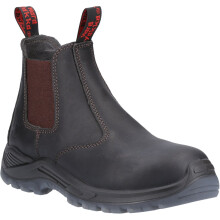 (Brown, 10 (Adults')) Hard Yakka Banjo Leather Brown Safety Boots