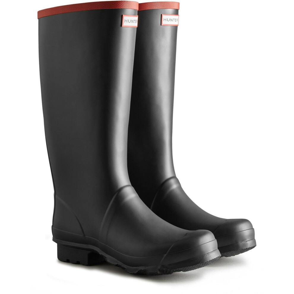 (Black, 5 (Adults')) Hunter Argyll Full Knee Rubber Black Wellington Boots