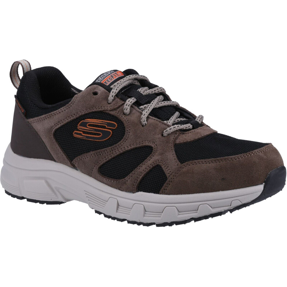 (Brown, 8 (Adults')) Skechers Oak Canyon Sunfair Leather Men's Brown/Black Hiking Boots