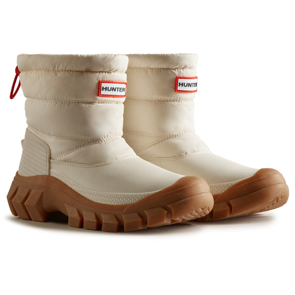 Hunter (, 7 (Adults')) Intrepid Nylon Women's White Willow/Gum Wellington Boots Brown