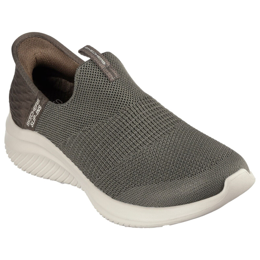 (Green, 3 (Adults')) Skechers Ultra Flex 3.0 - Cozy Streak Textile Women's Olive Trainers