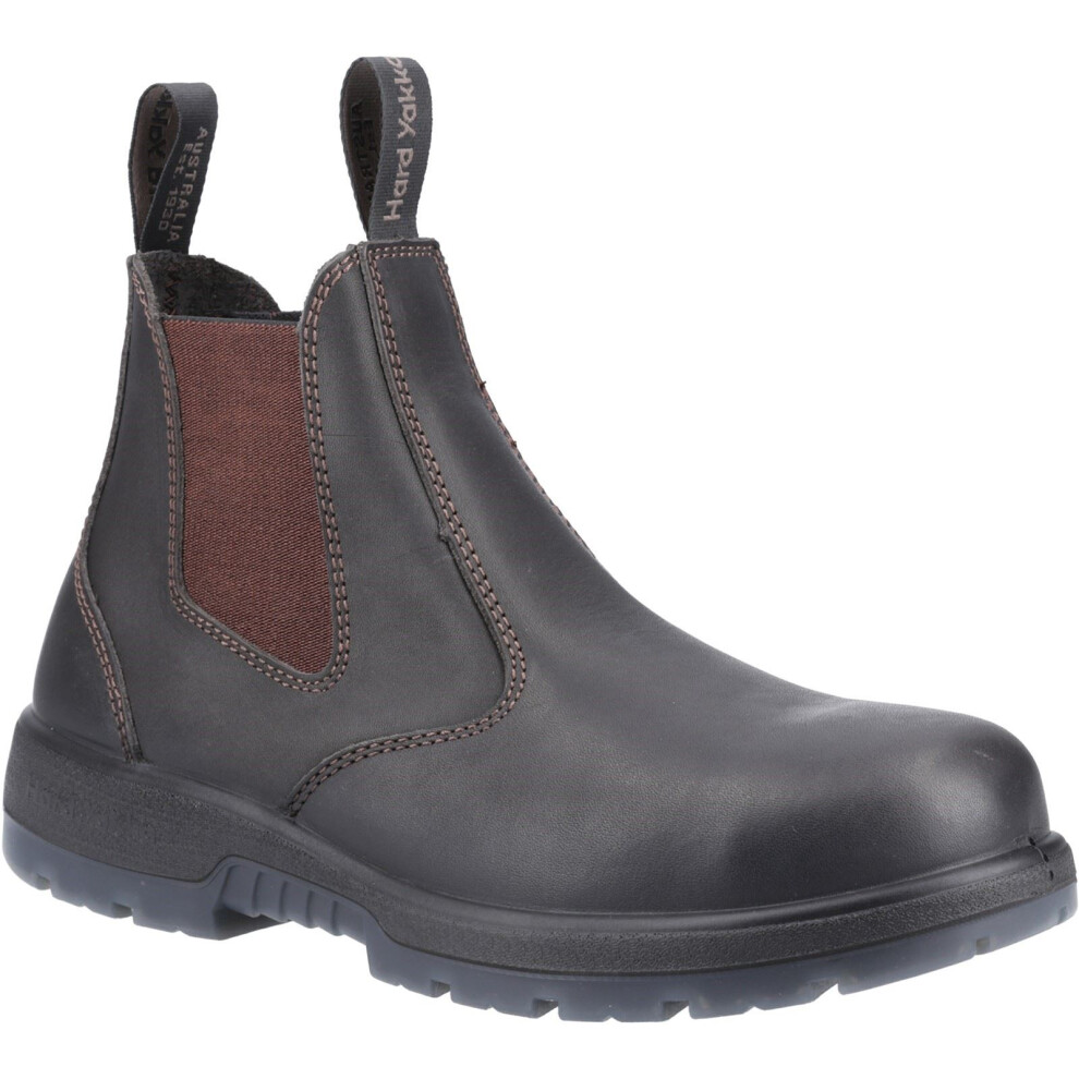 (Brown, 5 (Adults')) Hard Yakka Outback Leather Brown Safety Boots 9357732634579