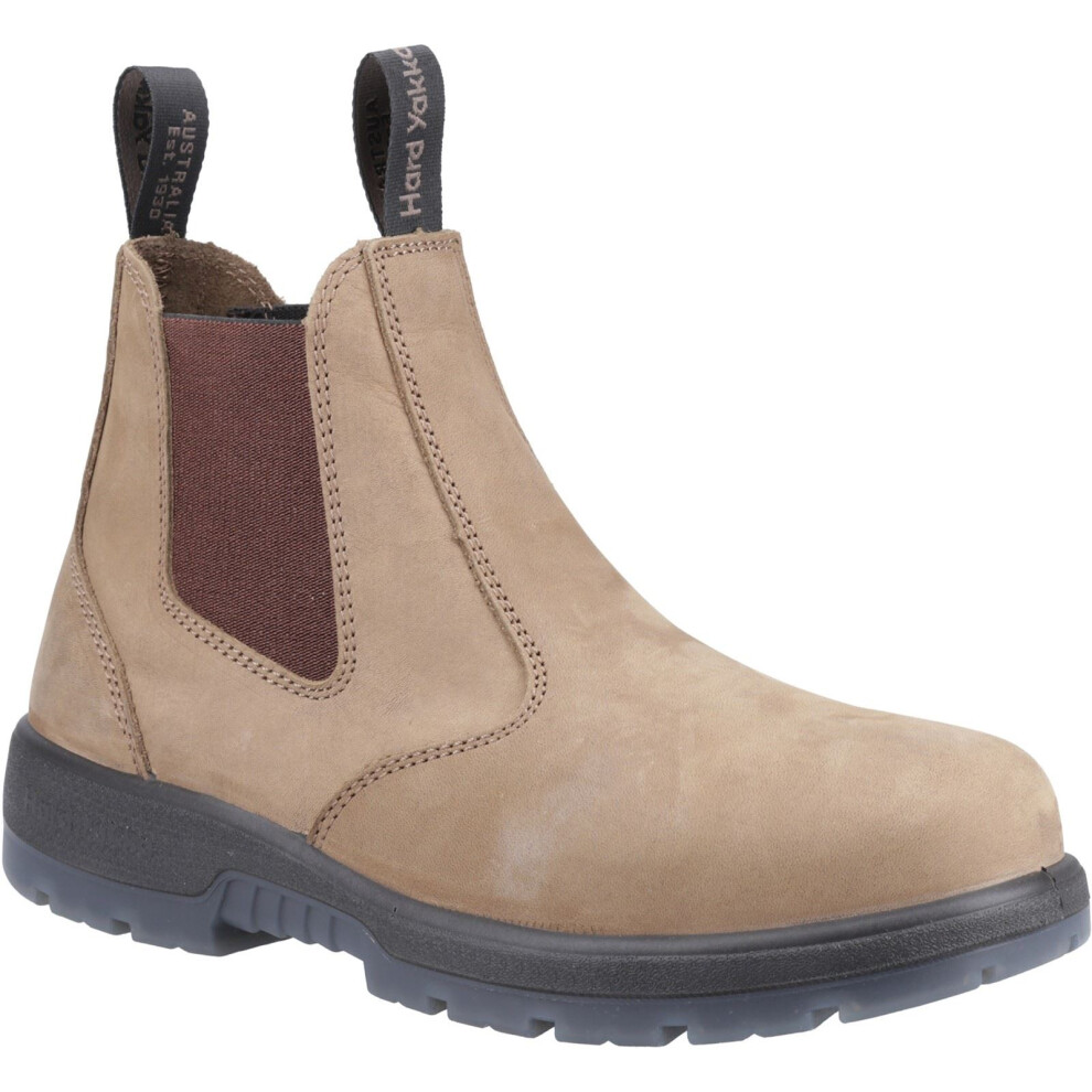 (Brown, 5 (Adults')) Hard Yakka Outback Leather Crazyhorse Safety Boots 9357732634951
