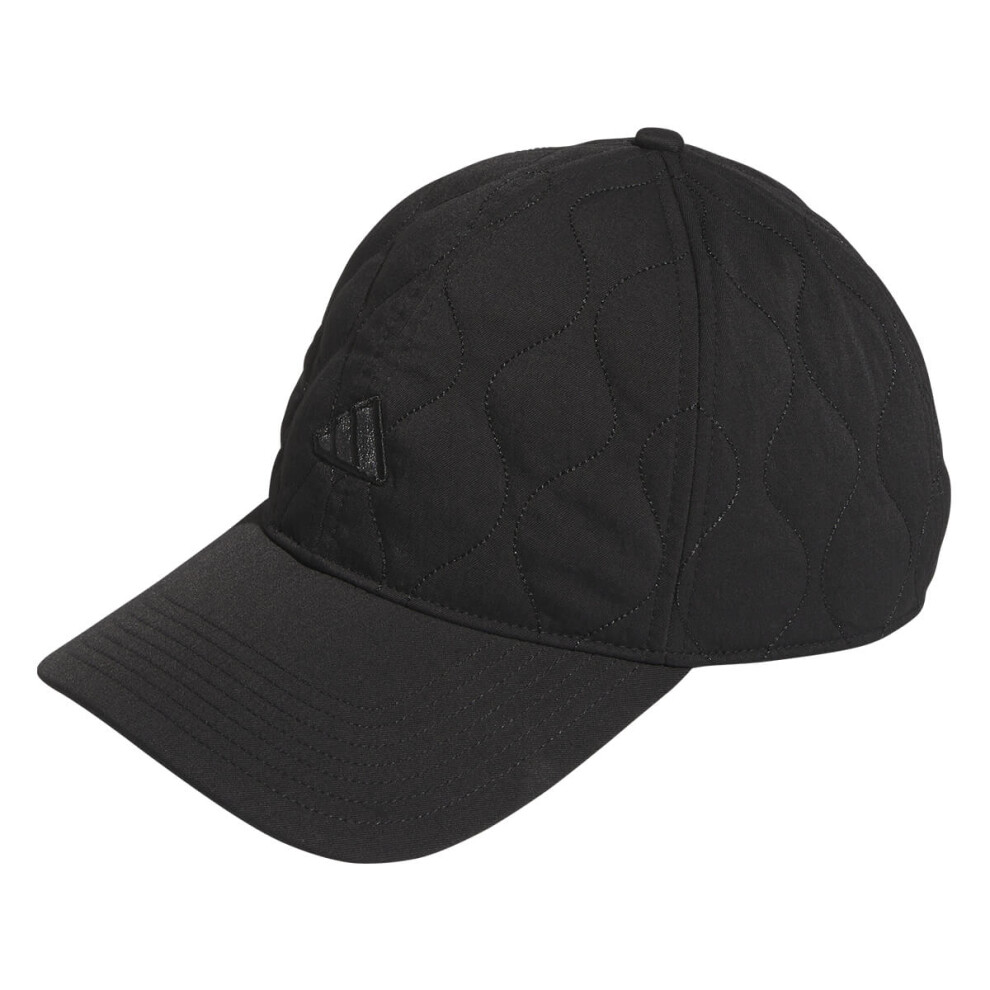 (One Size, Black) adidas Golf Mens 2024 Go To 6-Panel Snapback Stretch Quilt Cap Cap