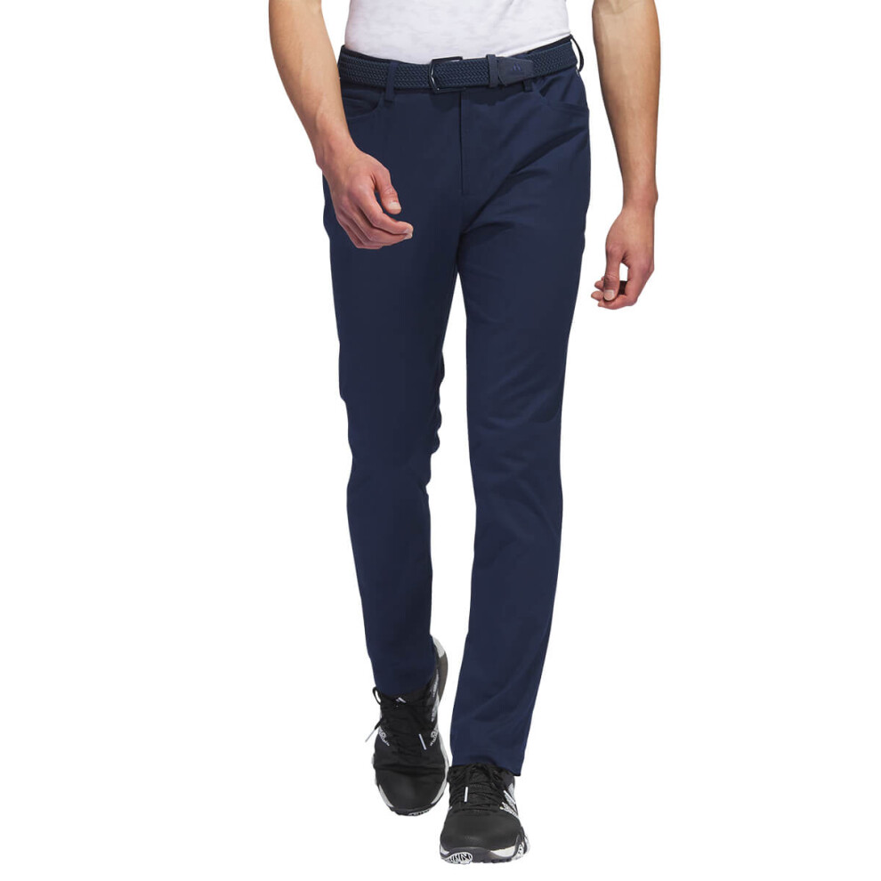 (34/34, Collegiate Navy) adidas Golf 2024 Go-To Five-Pocket Stretch Breathable Sustainable Trousers