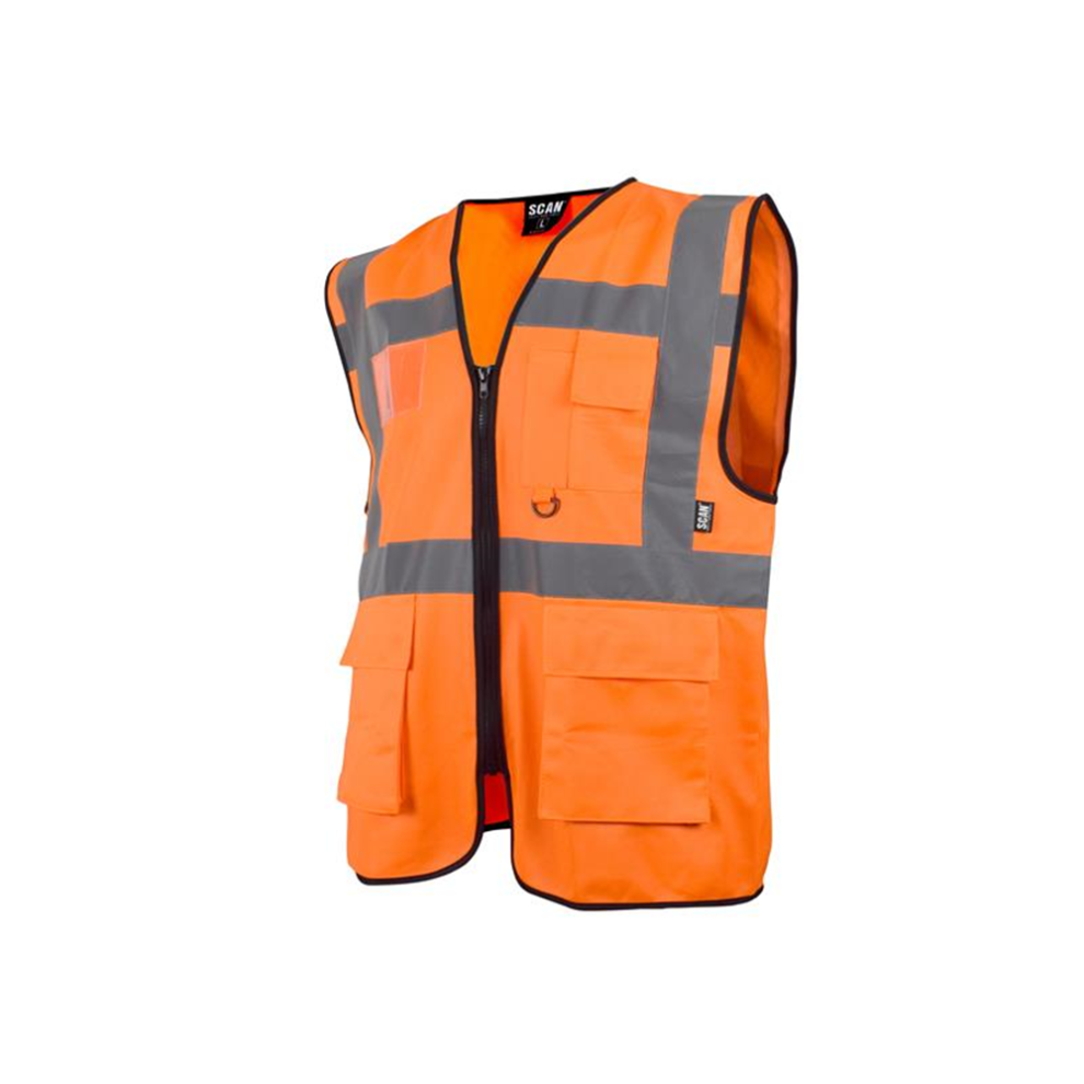 Scan Scahvuwmo Hi-Vis Utility Waistcoat Orange - M (41In) | 5023969006345