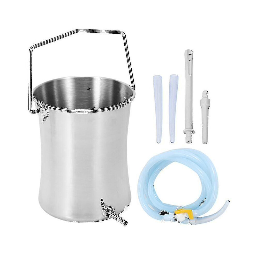 2l Health Stainless Steel Enema Bucket Suitable For Colon Cleansing Reusable Constipation Cleaning-yky
