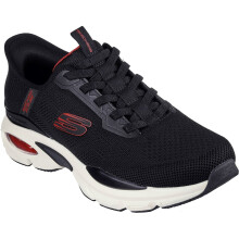 (Black, 6 (Adults')) Skechers Skech-Air Ventura Vanderway Textile Men's Black/Red Trainers