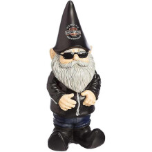 Harley-davidson Biker Themed Garden Gnome, 4.5 X 6 X 15 Cm