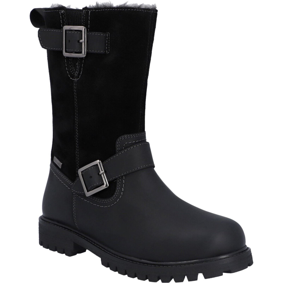 (Black, 5 (Adults')) Hunter Ness Leather Women's Black Boots