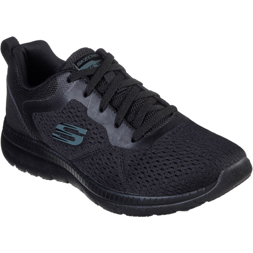 (Black, 3 (Adults')) Skechers Bountiful Quick Path Textile Women's Black Trainers