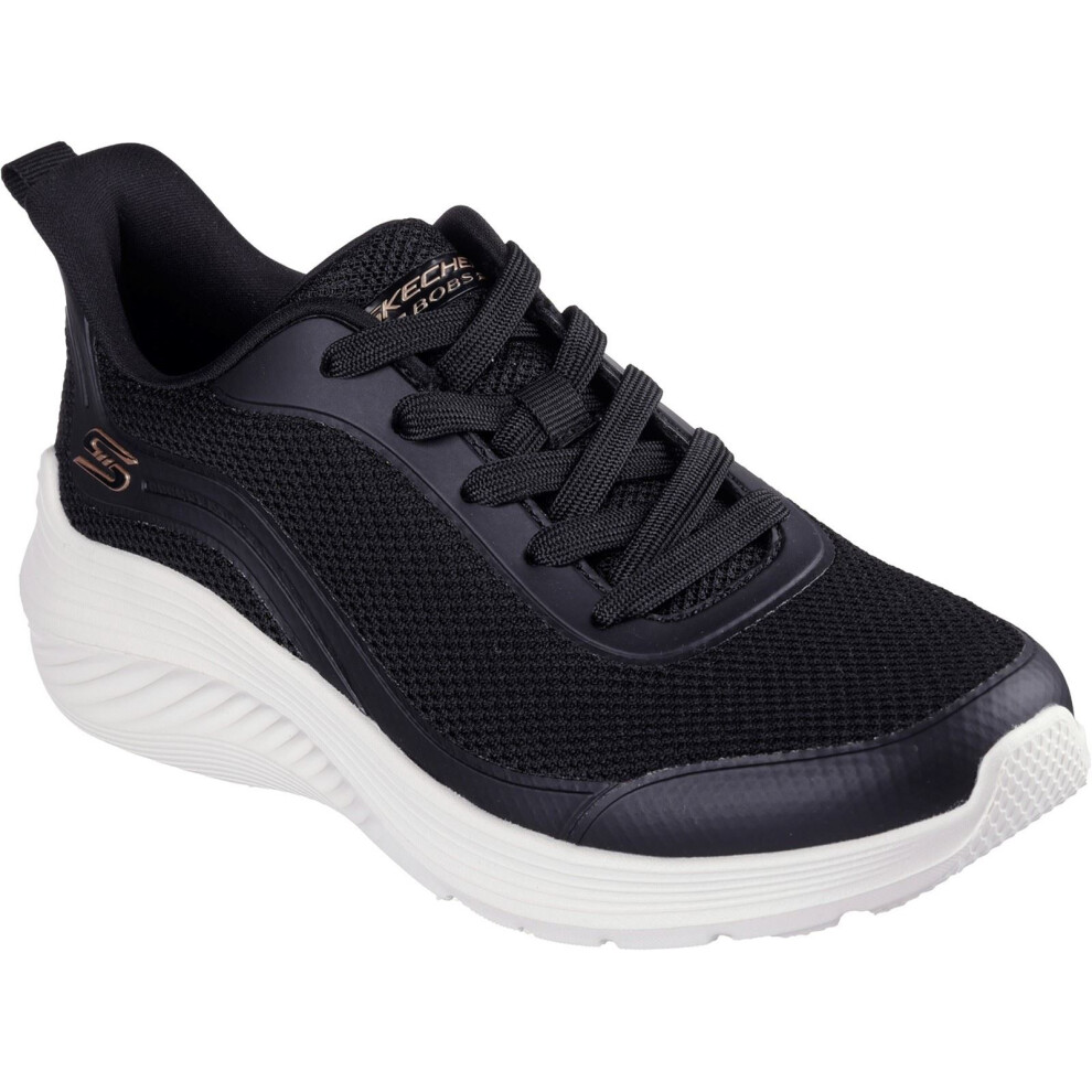 Skechers (Black, 6 (Adults')) Bobs Squad Waves Still Wading Textile Women's Black Trainers