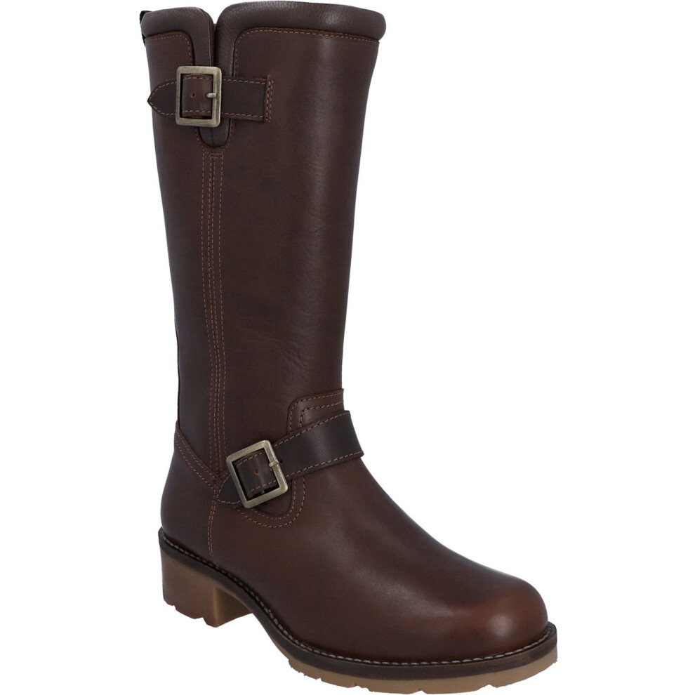 (Brown, 7 (Adults')) Hunter Iona Leather Women's Brown Boots