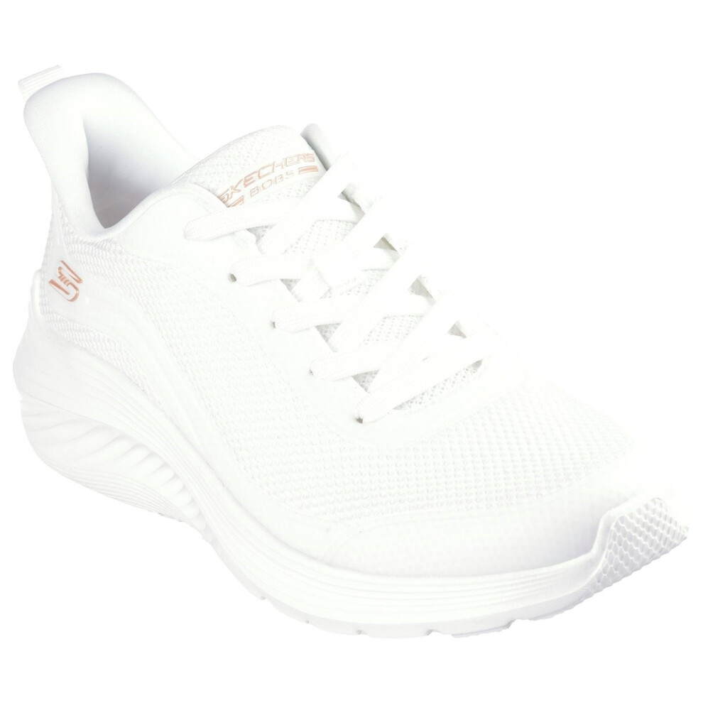 Skechers (White, 7 (Adults')) Bobs Squad Waves Still Wading Textile Women's White Trainers