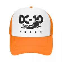 (Orange) Punk Unisex Dc10 Ibiza Club Trucker Hat Adult Adjustable Baseball Cap Women Men Sports