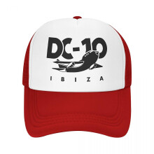(Red) Punk Unisex Dc10 Ibiza Club Trucker Hat Adult Adjustable Baseball Cap Women Men Sports