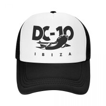 (White) Punk Unisex Dc10 Ibiza Club Trucker Hat Adult Adjustable Baseball Cap Women Men Sports