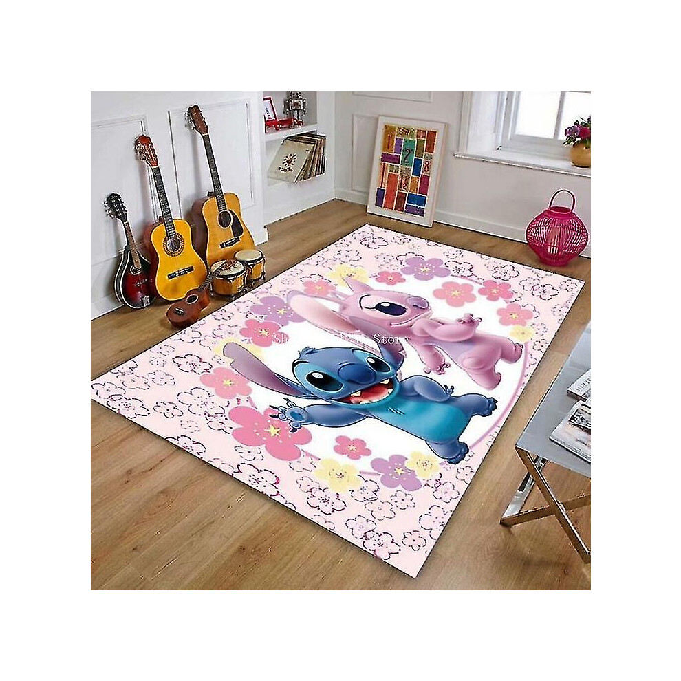 (Style 10, 50x80cm) Kids Lilo Stitch Bedroom Living Room Carpet Anti-slip Rug Home Doormat Floor Mat