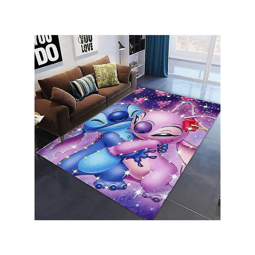 (Style 9, 50x80cm) Kids Lilo Stitch Bedroom Living Room Carpet Anti-slip Rug Home Doormat Floor Mat