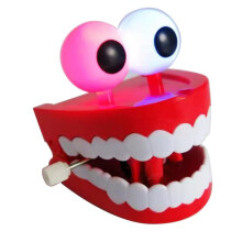 Teeth Toy Wind Up Toy Chatter Teeth With Eyes Family Friends Interaction Toy Novelty Tabletop Ornament Gag Joke For