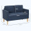 Homcom HOMCOM Compact 2 Seater Sofa with Under Seat Storage for Small Spaces Blue 2