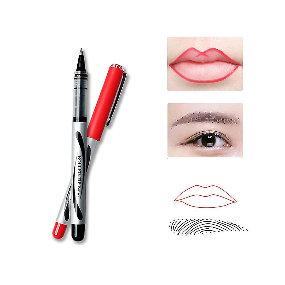 Red (Red) Surgical Tattoo Skin Marker Pen Marker Pen For Eyebrow/Lip Pmu Accessories Permanent Makeup Supplies