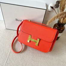 (Orange, 1) New trendy high-end shoulder crossbody bag, versatile and fashionable design high-value women's bag