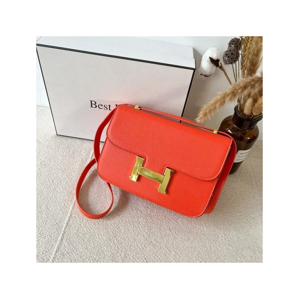 (Orange, 1) New trendy high-end shoulder crossbody bag, versatile and fashionable design high-value women's bag