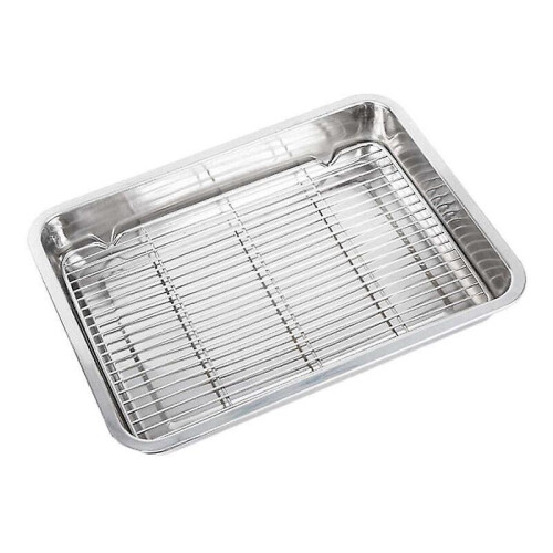 Baking Dish Rectangular Stainless Steel Baking Dish With Rack Household Baking Dish Dishwasher Safe And Durable