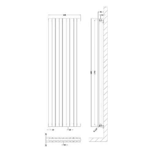 (Satin White) Nuie Sloane Vertical Double Panel Designer Electric Radiator 2