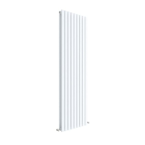 (Satin White) Nuie Sloane Vertical Double Panel Designer Electric Radiator 1