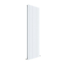 (Satin White) Nuie Sloane Vertical Double Panel Designer Electric Radiator