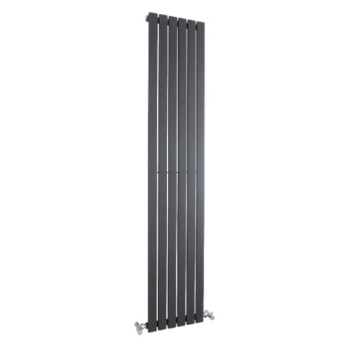 (Satin White) Nuie Sloane Vertical Single Panel Radiator, Designer Radiator 1