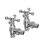 Victoria Traditional Angled Radiator Valve Pair - Chrome 1