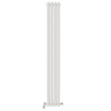(White, 1800mm x 240mm) Princia Vertical Double Oval Panel Radiator