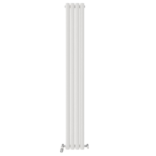 (White, 1800mm x 240mm) Princia Vertical Double Oval Panel Radiator