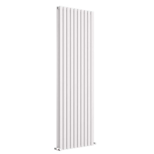 (White, 1800mm x 600mm) Princia Vertical Double Oval Panel Radiator