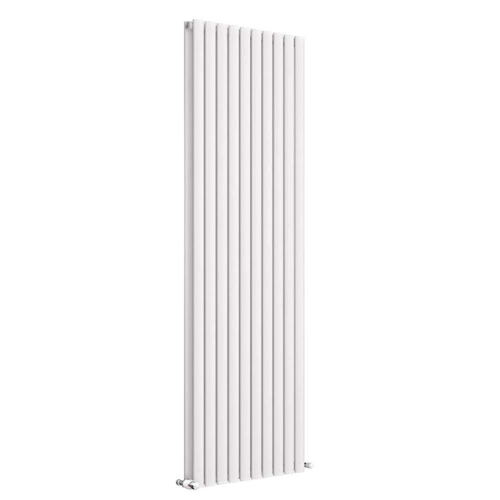 Ibathuk (White, 1800Mm X 600Mm) Princia Vertical Double Oval Panel Radiator