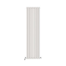 (White, 1800mm x 480mm) Princia Vertical Double Oval Panel Radiator