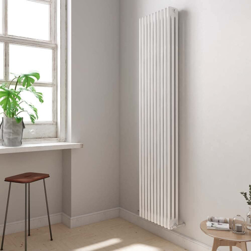 (White, 3) Helena Vertical Column Radiator