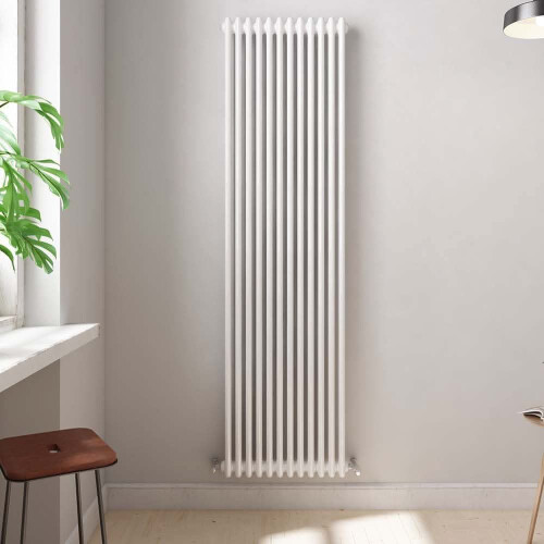 (White, 2) Helena Vertical Column Radiator
